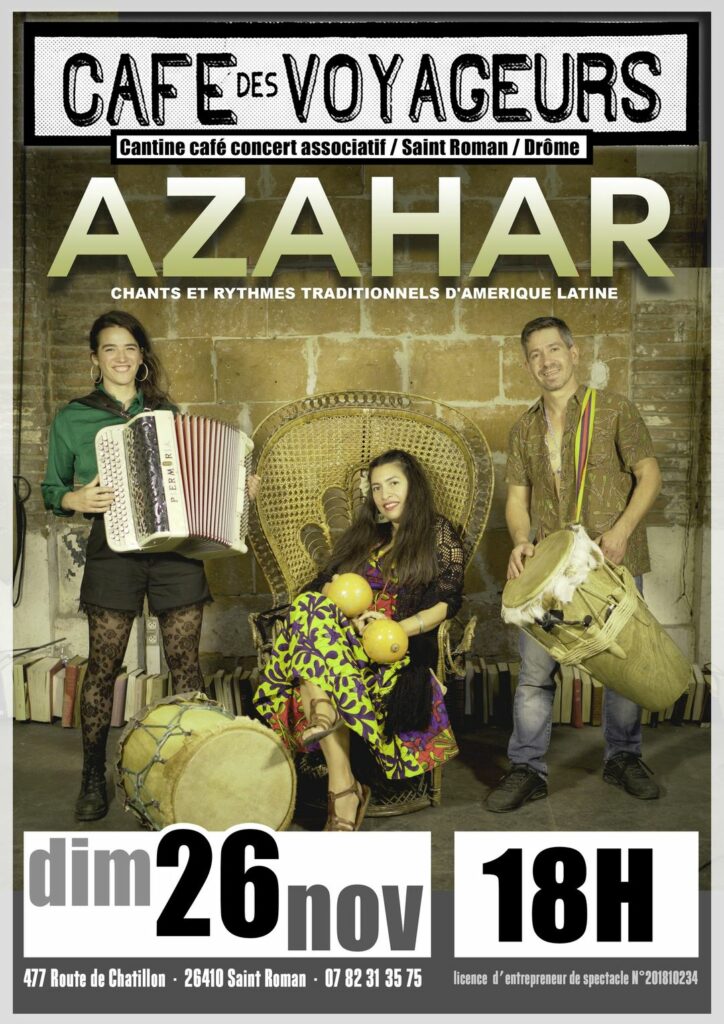 Azahar au Café des Voyageurs